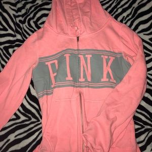 Victoria’s Secret pink and grey zip up